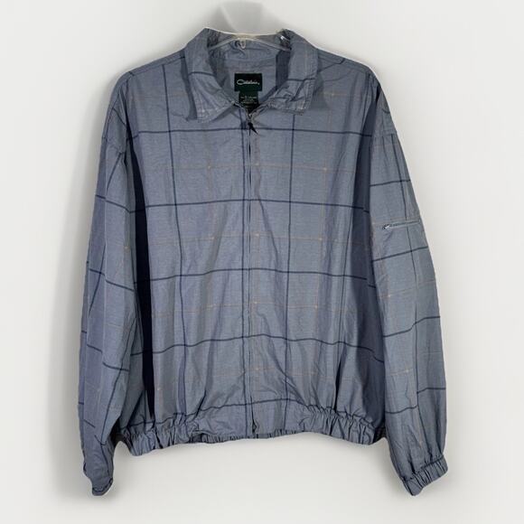 Vintage Catalina Men’s Size XL Blue Windbreaker Golf Zip Up Jacket Front Pockets - Picture 1 of 6